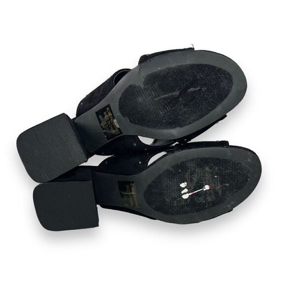 Chase + Chloe Butter Block Heeled Criss Cross Heels Black Women's 6.5 - Picture 8 of 10